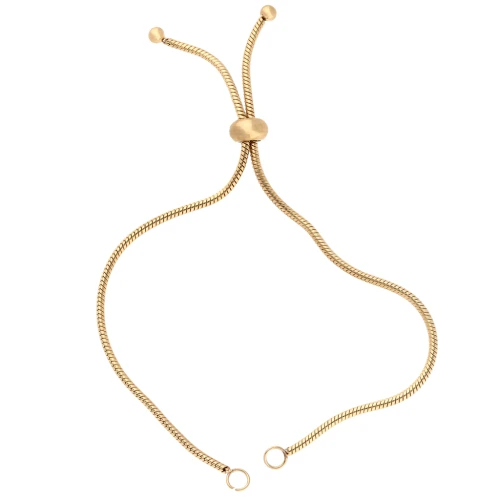 Adjustable strap for Serpentine mesh spacers - 304 Gold stainless steel x22cm