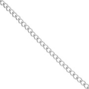 6 mm ribbed Rombo mesh chain - 316L stainless steel x1m