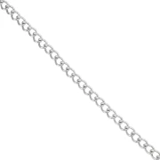 6 mm ribbed Rombo mesh chain - 316L stainless steel x1m