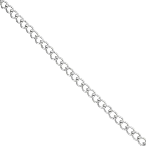 6 mm ribbed Rombo mesh chain - 316L stainless steel x1m