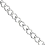 6 mm ribbed Rombo mesh chain - 316L stainless steel x1m