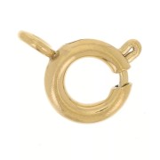 5 mm spring clasps with closed ring - Stainless steel 316L Gold x10