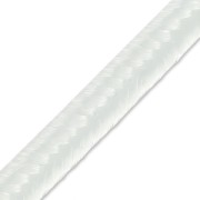 French made rigid viscose soutache 3.5 mm White x4.8 m