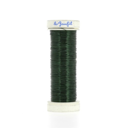 Fine metal wire 0.20 mm Lebaufil - Green x20m