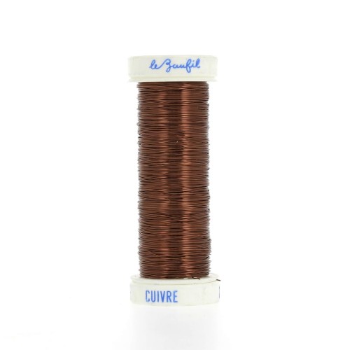 Fine metal wire 0.20 mm Lebaufil - Brown x20m