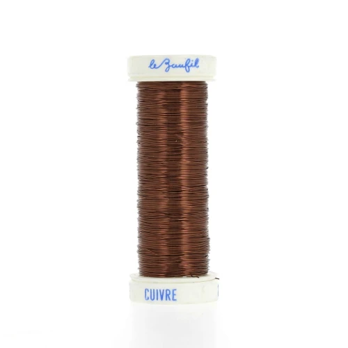Fine metal wire 0.20 mm Lebaufil - Brown x20m