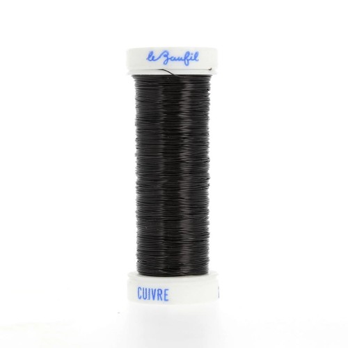 Fine metal wire 0.20 mm Lebaufil - Black x20m