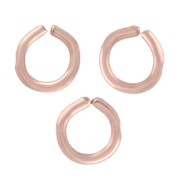 Open rings 2x0.4 mm - Rose Gold filled (laminated gold) x10
