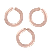 Open rings 2x0.4 mm - Rose Gold filled (laminated gold) x10