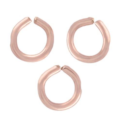 Open rings 2x0.4 mm - Rose Gold filled (laminated gold) x10