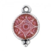 Charm Enamelled Rose with spangles  9mm x1|raw }}