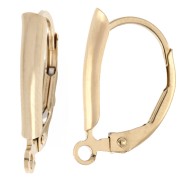 16 mm sleeper with open ring - bar - Gold filled (laminated gold) x2