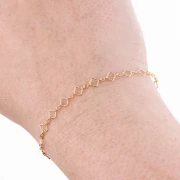 Fancy clover chain 4.2 mm - Gold filled (laminated gold) x20cm