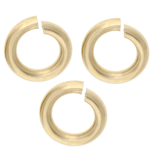 Open rings 5x1 mm - European manufacturing - Gold filled (laminated gold) x10