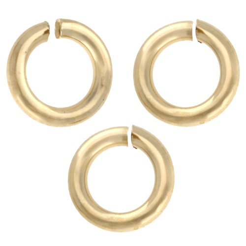 Open rings 6x1.1 mm - European manufacturing - Gold filled (laminated gold) x10