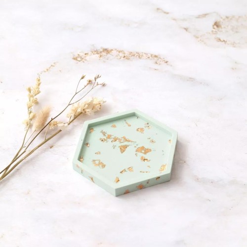 12x10.5 cm hexagonal silicone coaster mold x1