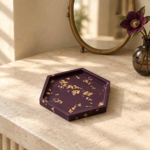12x10.5 cm hexagonal silicone coaster mold x1
