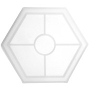 12x10.5 cm hexagonal silicone coaster mold x1