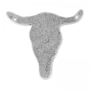 Bullhead spacer 2 holes 42mm Antic silver tone x1|raw }}