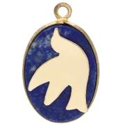Glue-on bird element 11x14 mm - Gold filled (laminated gold) x1