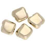 Irregular nugget bead 11x10 mm - Gold-plated x1