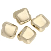Irregular nugget bead 11x10 mm - Gold-plated x1