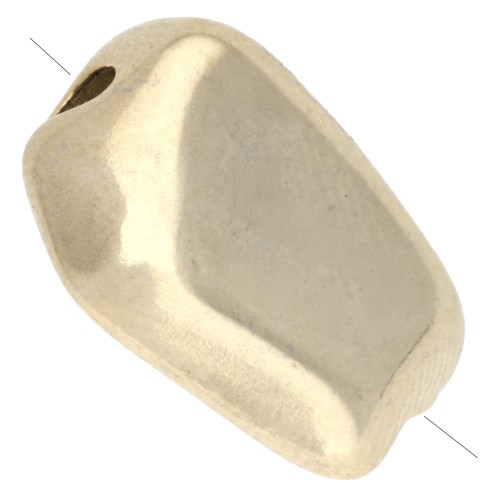 Irregular nugget bead 13x11 mm - Gilded with fine gold x1