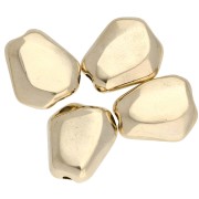 Irregular nugget bead 13x11 mm - Gilded with fine gold x1