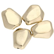Irregular nugget bead 13x11 mm - Gilded with fine gold x1
