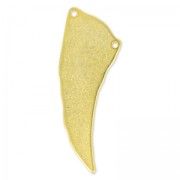 Horn spacer 2 holes 45mm Satin gold tone x1