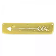 Arrow spacer 2 holes 40x8,5mm Satin gold tone x1