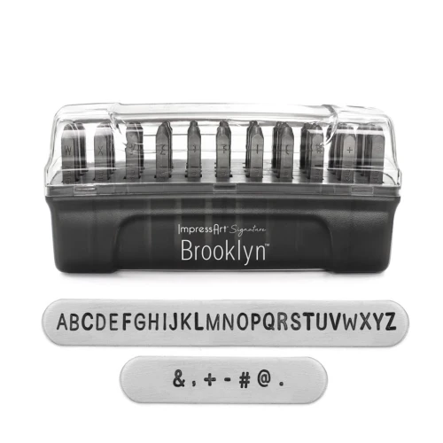 Punches ImpressArt Signature 3 mm for steel - Alphabet Majuscules BROOKLYN x33