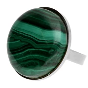 Adjustable thin ring for 25 mm flat bottom cabochon - 304 stainless steel x1