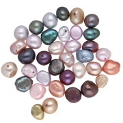 Tinted baroque freshwater pearls 9 mm - Grade AA - Multicolor x6