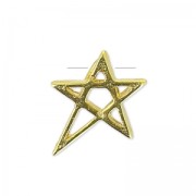 Star spacer 2 jumpring 11mm SAtin gold tone x1|raw }}
