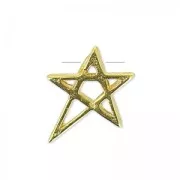 Star spacer 2 jumpring 11mm SAtin gold tone x1