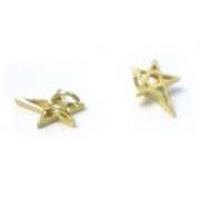 Star spacer 2 jumpring 11mm SAtin gold tone x1