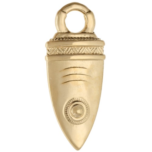 Ethnic dagger pendant 39x17 mm - Gilded with fine gold x1