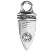 Ethnic dagger pendant 39x17 mm - Aged sterling silver veneer x1