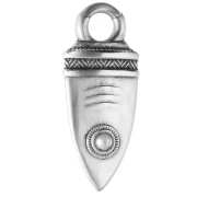Ethnic dagger pendant 39x17 mm - Aged sterling silver veneer x1
