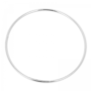 Jonc bracelet 70 mm rhodium HQ x1