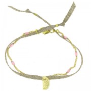 Charm Water melon 13 mm gold tone x1