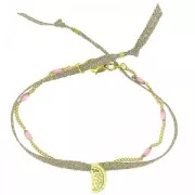 Charm Water melon 13 mm gold tone x1