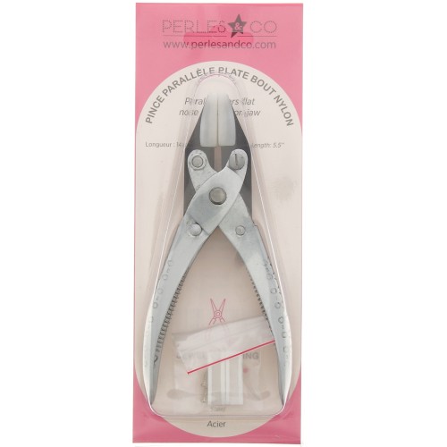 Parallel plier flat nose with nylon jaw