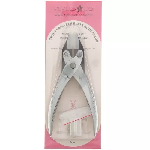 Parallel plier flat nose with nylon jaw