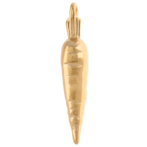 Carrot pendant 30x6 mm - Gilded with fine gold x1