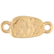 Irregular rectangle spacer 16x6.5 mm Gilded with fine gold - Turquoise - Hyacinth