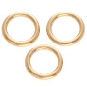 10 mm round weaving and mounting ring - Gold-plated x1
