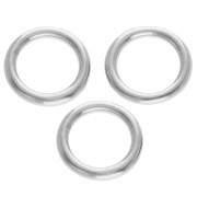 10 mm round weaving and mounting ring - Aged fine silver veneer x1