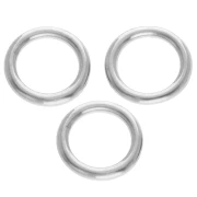 10 mm round weaving and mounting ring - Aged fine silver veneer x1